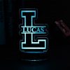 letter naam lamp blauw