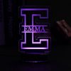 letter naam lamp paars