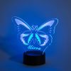 vlinder lamp blauw