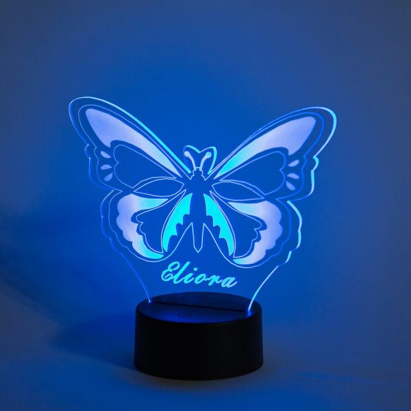 vlinder lamp blauw