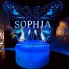vlinder lamp kinderkamer blauw