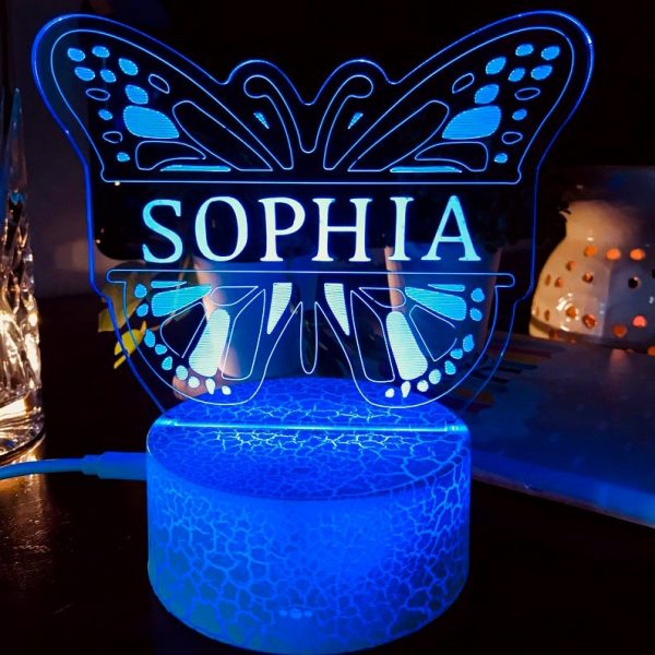 vlinder lamp kinderkamer blauw