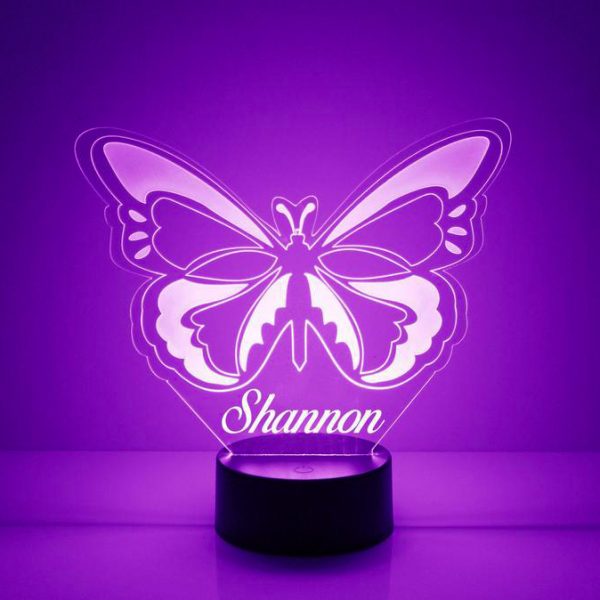 vlinder lamp paars