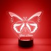 vlinder lamp rood