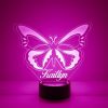 vlinder lamp roze