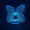 vlinder led lamp blauw