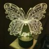 vlinder led lamp geel