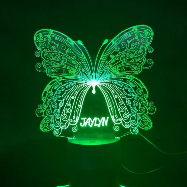 vlinder led lamp groen
