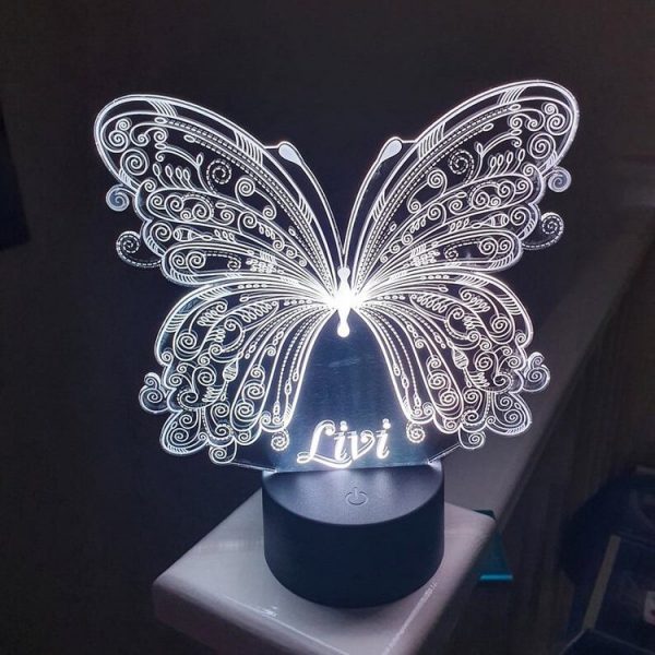 vlinder led lamp wit