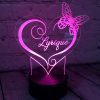 vlinder nachtlampje roze