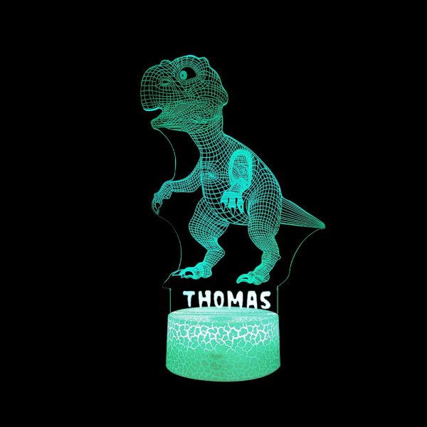 3d-dinosaurus lamp met naam
