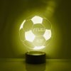 3d voetbal lamp met naam