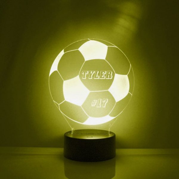 3d voetbal lamp met naam
