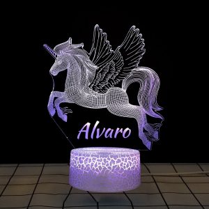 unicorn nachtlampje met naam