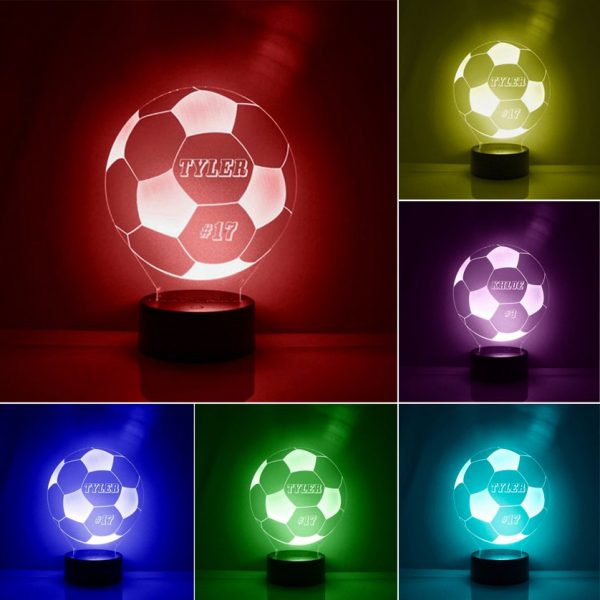 voetbal lamp met naam