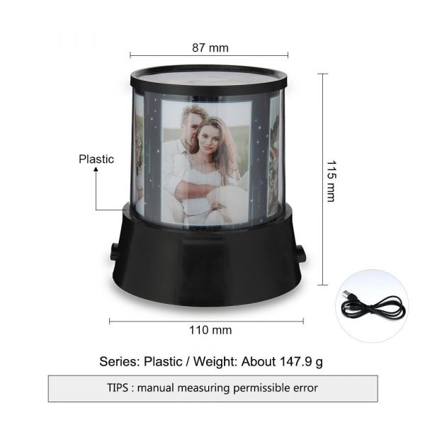 afmetingen projectie lamp