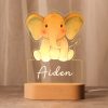 baby lamp met naam olifantje