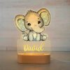 babylamp met naam blauw
