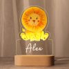 babylamp met naam leeuwtje