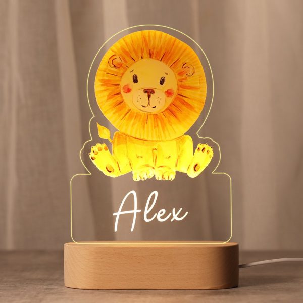 babylamp met naam leeuwtje