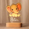 babylamp met naam roze