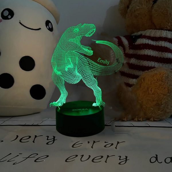 dino 3d lamp met naam