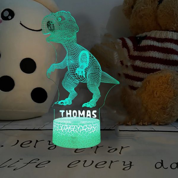 dino lamp met naam