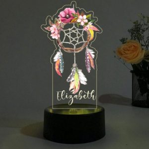 dreamcatcher lampje met bloemen