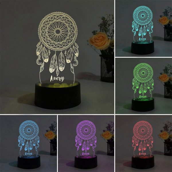 dreamcatcher lampje met naam