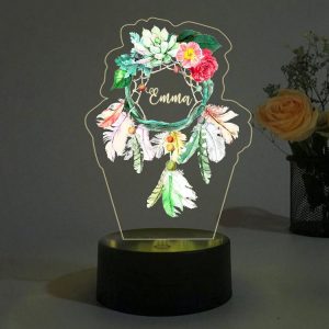dromenvanger lamp met bloemen