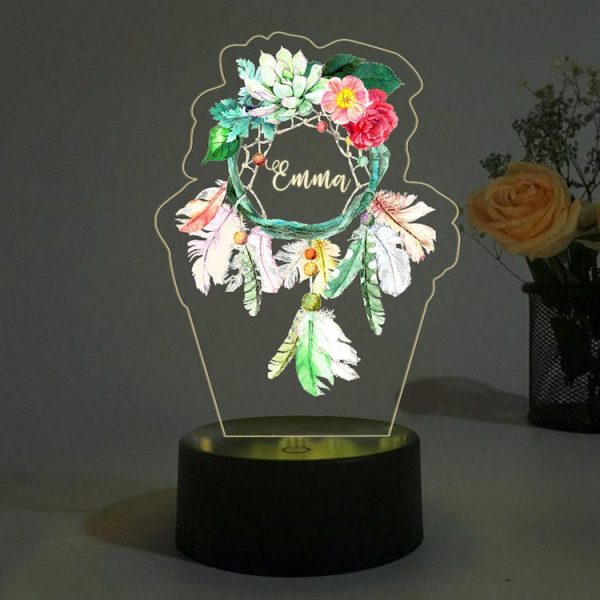 dromenvanger lamp met bloemen