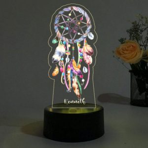 Dromenvanger lampje met veren