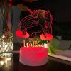 eenhoorn 3d lamp met naam