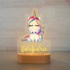 eenhoorn goud lamp met naam