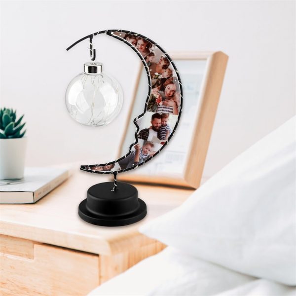 halve maan lamp met foto's