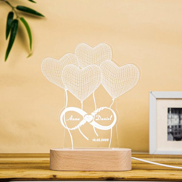 huwelijkskado lamp met trouwdatum