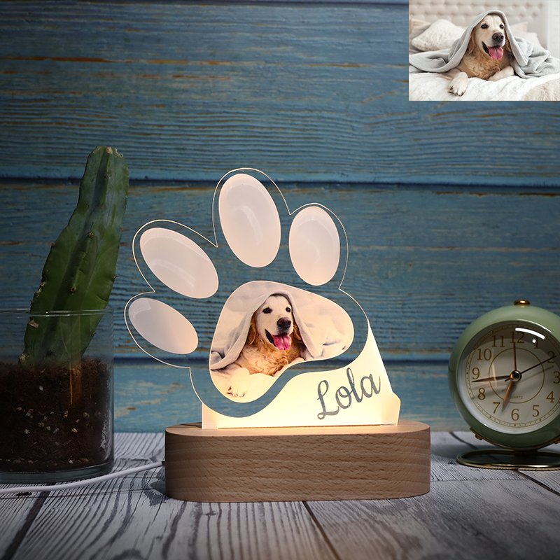 Huisdieren foto en naamlampen 1 led lamp hond