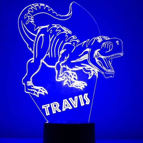 t-rex lamp met naam