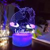 unicorn 3d lamp
