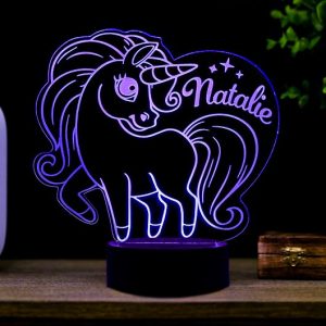 unicorn lamp met naam