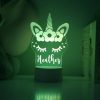 Unicorn nachtlampje met naam