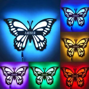 vlinder lamp met naam