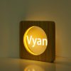 houten lamp met naam