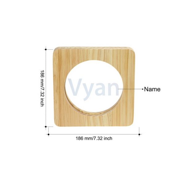 houten lamp met naam afmetingen