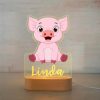 houten lamp met naam varkentje