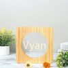 houten lampje met naam