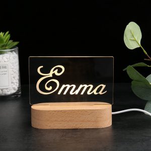 houten nachtlampje met naam