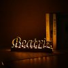 houten lamp met naam