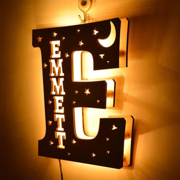 letter e lamp