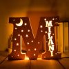 letter m lamp